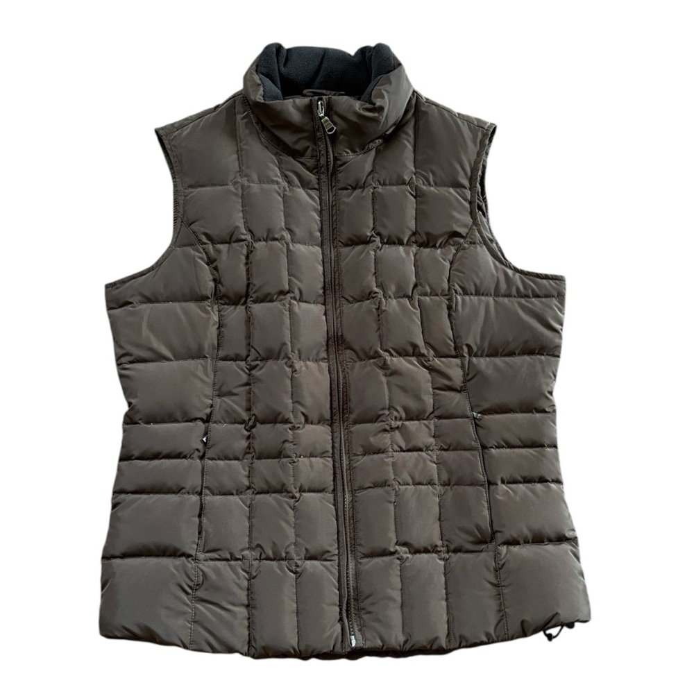 Eddie Bauer Brown Premium Goose Down Quilted Puffer Vest Size S‎